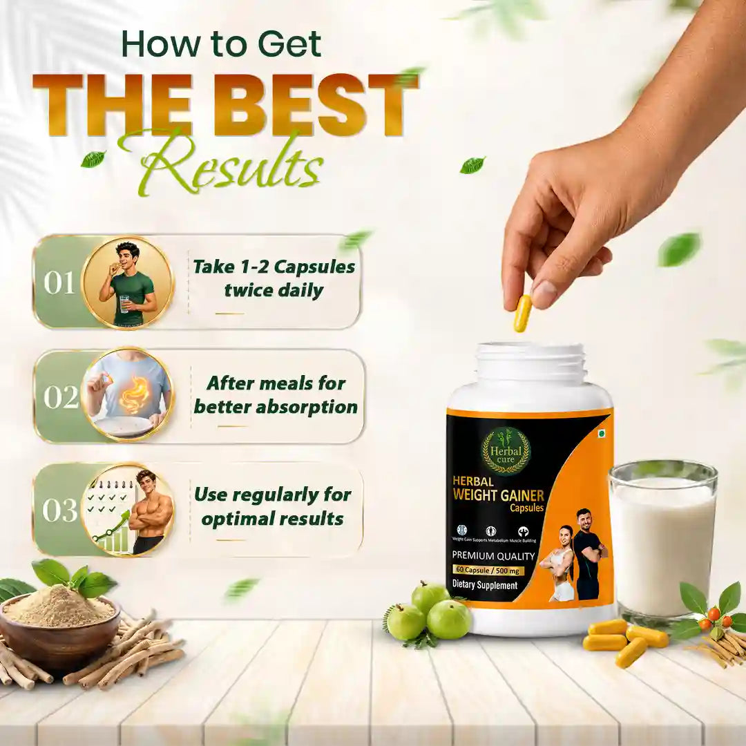 Herbal Weight Gainer Capsule for Men & Women
