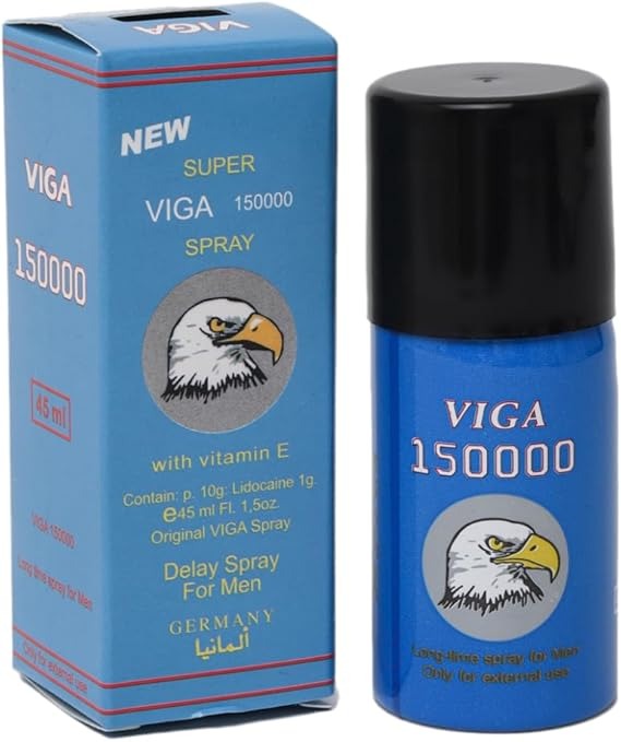 Super VIGA 150000 Blue Delay Spray for Men - Last Longer in Bed